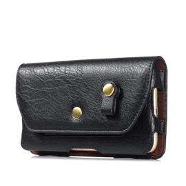 DFV mobile - Case Horizontal Leather Belt Clip with Earphone Holder for BLU View 1 (2019) - Black