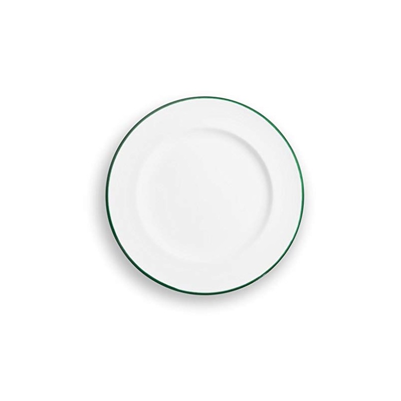 GMUNDNER KERAMIK Dessert Plate Gourmet Diameter 22 cm Green Rim
