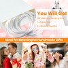 MARRTEUM 100 Loops Silver Memory Beading Wire with Cutter Tool