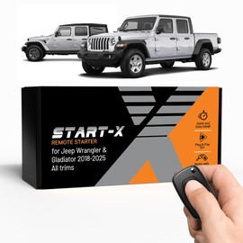Start-X Remote Starter Kit for Jeep Wrangler JL & Gladiator JT (2018, 2019, 2020, 2021, 2022, 2023, 2024) Vehicles, All Trims | Push-to-Start Ignition | Plug & Play Install | Lock 3X to Remote Start