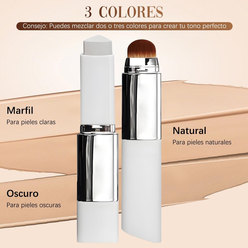 2025 Nuevo 2-in-1 Foundation Stick Full Coverage, Cover Cream Stick