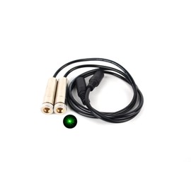 DC Green Laser Module Industrial Laser Module, Adjustable Focal Length line Length 19.7 ″/50cm DC Plug Diameter 12mm(point-2pack)