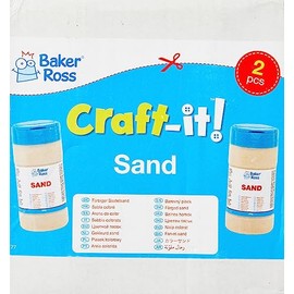Baker Ross AW427 Glitter Sand-Pack of 2, for All Art Projects, Peel and Stick Crafts, or for Filling Vases, Sand