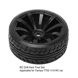 4pcs 1/10 Drift Car Tire Hard Tire Tamiya TT02 On-Road Drift Car RC Rubber Tire and Wheelset