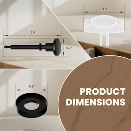 2 Pcs ​Matte Black Universal Bathtub Faucet Repair Kit - Fix Leaky Diverter & Spout Valve Stems in 3 Min.