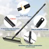 Garden Rake, 17" Extra Wide Double-Sided Head, 63" Heavy Duty