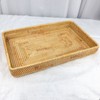 Rattan Tray Tabletop Organization Hand Woven Snack Storage Basket Multifunctional