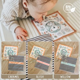 Infatot® Crinkle Sheets Baby Teether 2 Pack - Teething Toys for Baby, Sensory Toys, Baby Teething Toy, Newborn Toys, Baby Toys 0-6 Months, Baby Toys 6 to 12 Months, Sensory Toys for Babies (Caramel)