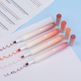 Kisstta Highlighter Pastel Pens, Set of 4 Mini Highlighters, Pastel Highlighters, Bible Marker Pens, No Bleed and Dry Fast Luminous Pens, Markers for Highlighting Diary or Notebook at School