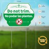 Do Not Trim Yard Sign with Stake, Bilingual Do Not