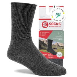 Wundersocks 80% Merino Socks (Everyday, Leisure) Without Elastic Band Against Blisters and Pressure Points, dark grey
