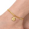 U7 Initial Pendant Anklet Heart Pendant Mariner Chain Figaro Chain