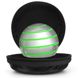 Kinetic Spinning Desk Toy Glow in The Dark for Kids Adults, Metal Full Body Optical Illusion Fidget Spinner Ball, Luminous Fingertip Gyro for Office Stress Relief, Birthday Gifts for Boys