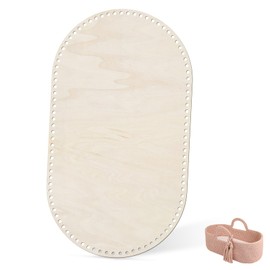 Moses Basket Wooden Base 10mm Hole, HSSZXFR Oval Shape Moses Basket Base for Crochet 76 * 43 * 0.5cm(30”x17”x0.2”), for DIY Crochet Knitting Laundry Baskets Pet Bed Wall Decorations
