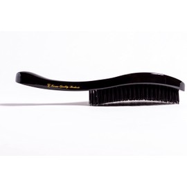 Crown Quality Products Original Contour 360 Wave Brush - Hard Flex Bristles (Black, Gold) Hairbrush