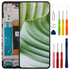 [with Frame] SWARK New LCD Display Replacement for HMD Vibe N159V TA-1590 Touch Screen Digitizer Assembly Replacement with Upgraded Repair Tools Kit-Black