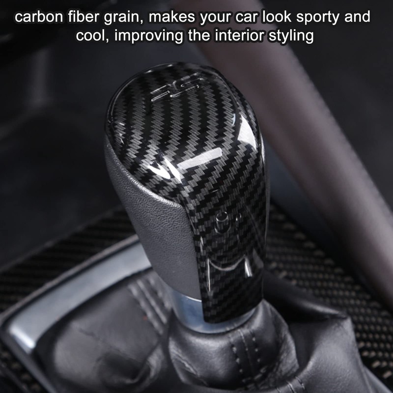 Gear Knob Trim Carbon Fibre Grain Scratch Free Replacement for