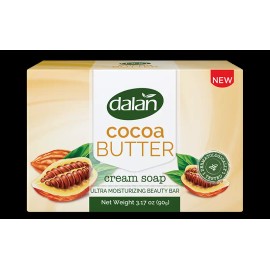Dalan - Cocoa Butter Cream Soap - Ultra Moisturizing Beauty Bar - 3 Bars x 90g - 6 Pack