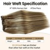 Balayage Sew in Weft Hair Extensions Human Hair, 3 Colors