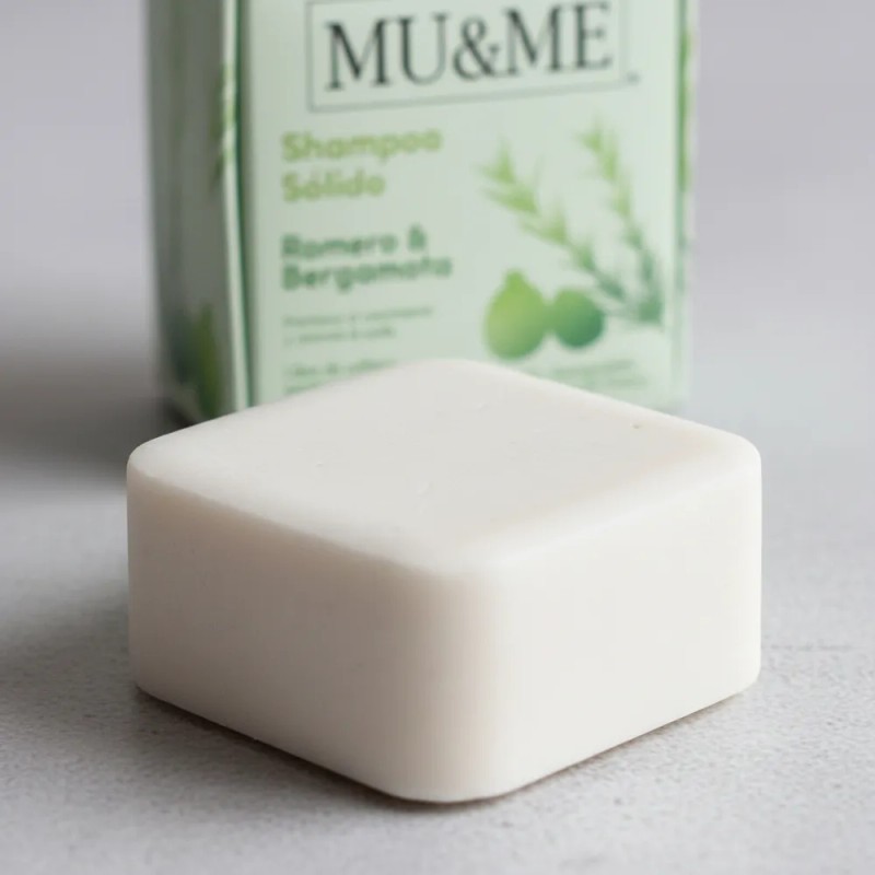 Shampoo Solido Mu&me Romero & Bergamota Crecimiento 140gr