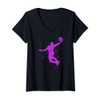 Women's Purple Slam Dunk - Mighty Slam Dunk V-Neck T-Shirt,