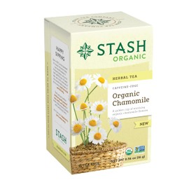 Stash Tea Organic Chamomile Tea, Caffeine-Free, Non-GMO Project Verified, Serve Hot or Iced, 96 Tea Bags, 16 count (6 pack)