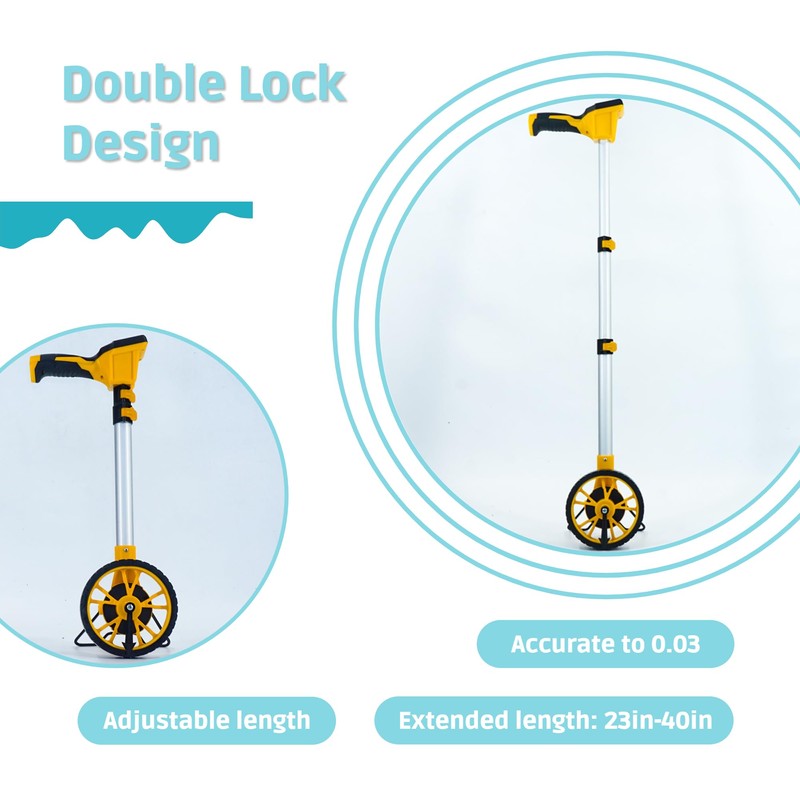 Measuring Wheel in Feet and Inches, Portable Measure Wheel, Digital