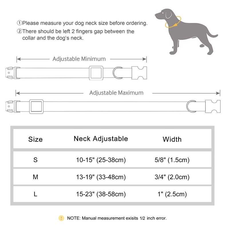 Didog Soft Padded Leather Collar for Medium Dogs Classic Dog