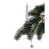 Baumkerzenhalter Balancehalter Pendelhalter für Weihnachtsbaum matt Silber (Silber, 6er)