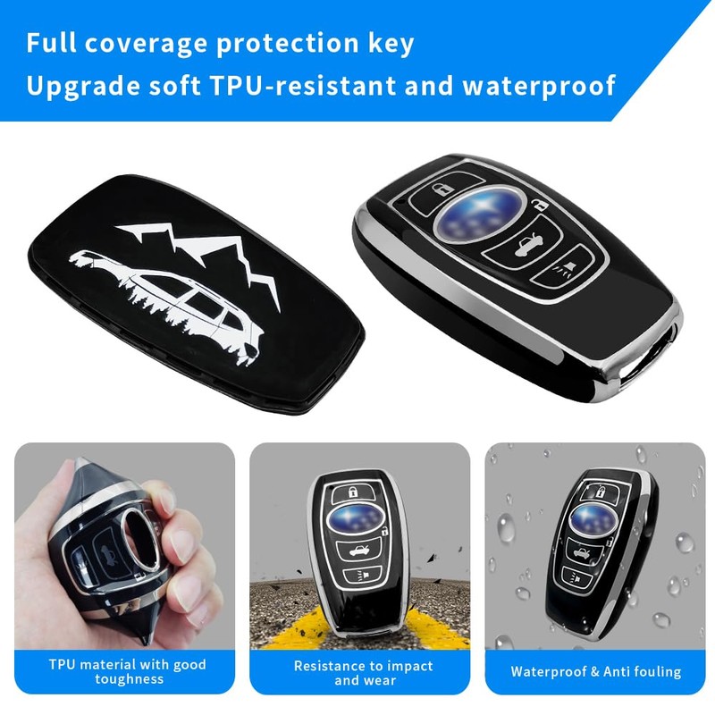 uunonaha Key Fob Cover TPU 360 Degree Protection Soft Full