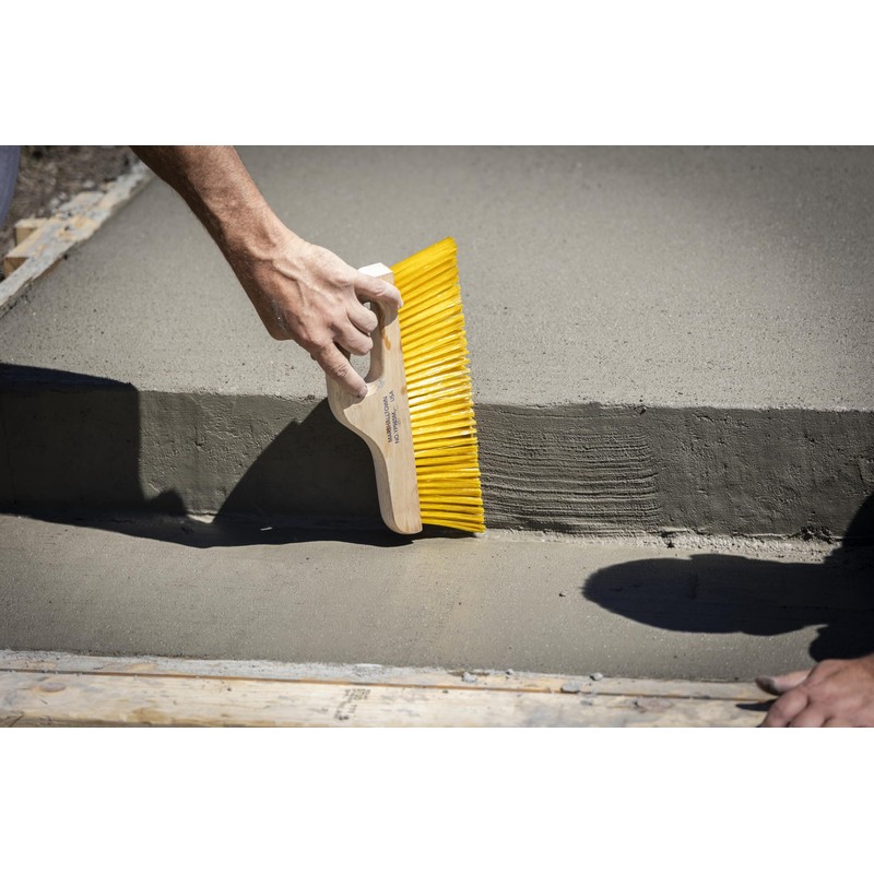 Marshalltown Handle Brush, 3 Inch Yellow Polypropylene Bristles, Offset Handle