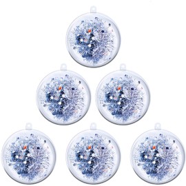 20Pcs Clear Christmas Ornaments, Clear Plastic Fillable Ornaments Ball, DIYChristmas Ornaments, for Christmas, for New Years Present Holiday Wedding Party Home Decor(3.15"/80mm).