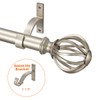 YunNephele Adjustable Curtain Rod for Window 72-144 inch Nickel Brushed,
