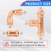 YVSKM 1/2" Copper Press Fittings Assortment Kit – 2 Tees,