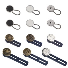 12PCS Button Extenders for Jeans Pants Button Extender for Men Adjustable Waist Extenders for Pants for Women No Sew Jeans Button Extender