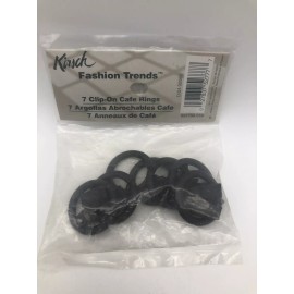 Kirsch 7 Clip On Cafe Rings Original Packaging Fashion Trends Curtain Ring Black