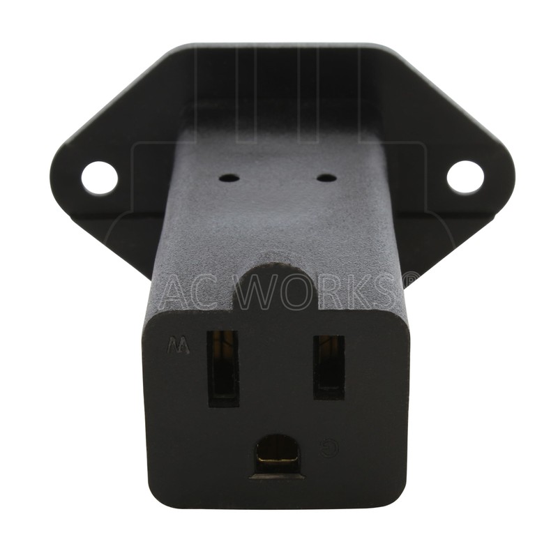 AC WORKS [AD1308-FG] IEC C14/ Sheet E with Mounting Holes