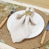 keypan Beige Cloth Napkins Set of 6, Linen Cotton Table