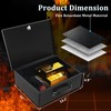 Dalmbox Portable Metal Safe Box with Key Lock - Fire