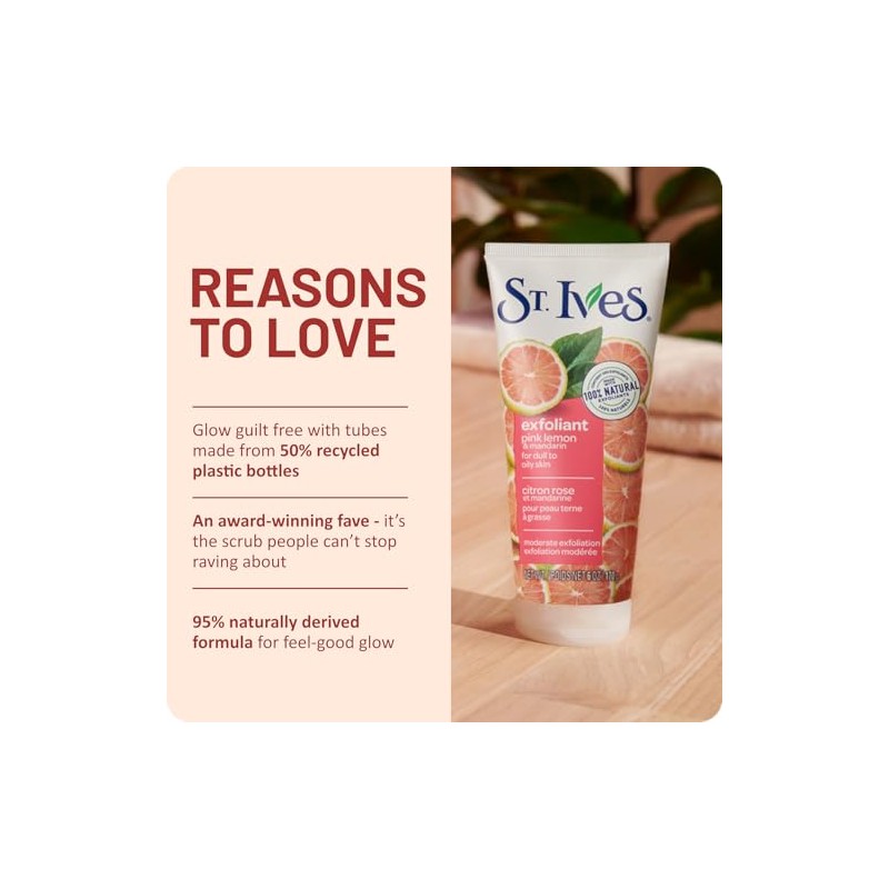 St Ives Scrub, Even Bright Pink Lemon Mandarin Orange 6
