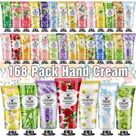 VESPRO 168 Pack Hand Cream Gifts Set For Women, Easter Basket Stuffers, Hand Lotion for Mothers Day Gifts, Bridal Shower Favors and Teacher Appreciation Gifts, Hand Lotion Travel Size for Dry Cracked Hands