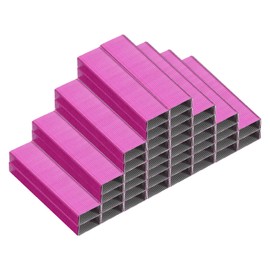 PATIKIL 26/6 Standard Heftklammern, 10er Pack 10000 Stück 1/4" Beinlänge Flachklammer Meißelspitze Heftklammern Jam-Free für Schreibtischhefter Büro Desktop Home Zubehör, Rosarot
