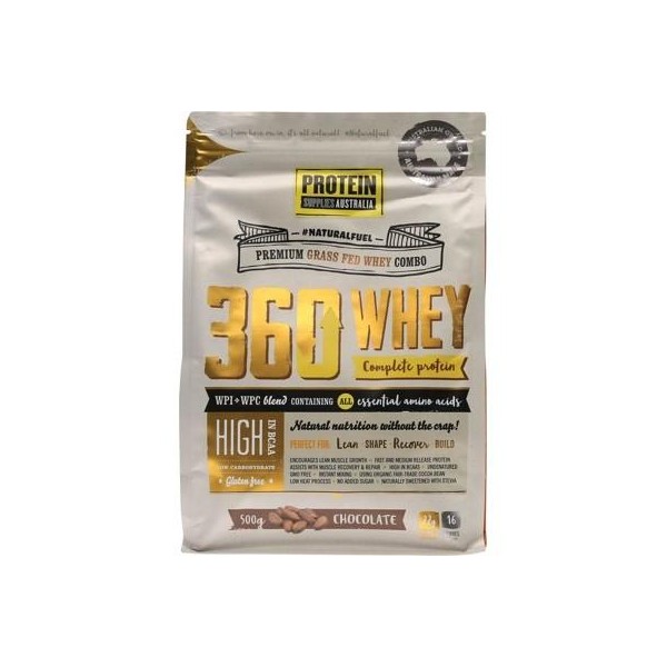 PROTEIN SUPPLIES AUST. 360Whey (WPI+WPC Combo) Chocolate 500g