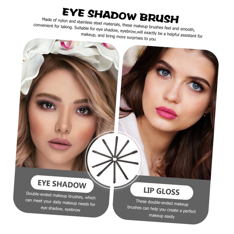 FOMIYES 5sets Double-ended Makeup Brush Set for Eye Shadow and