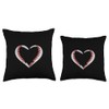 Baseball Heart Silhouette Throw Pillow