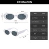 YAMEIZE Trendy Oval Round Sunglasses for - Women Men UV400
