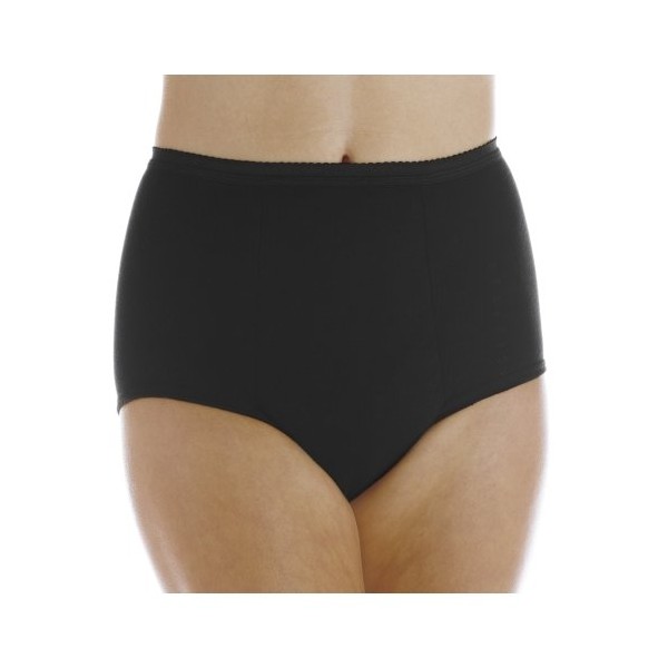 6-Pack Women's Maximum Absorbency Reusable Bladder Control Panties Black Medium (Fits Hip: 38-40")