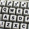 ENGLISH US LARGE LETTERING KEYBOARD STICKERS (UPPER CASE) WHITE BACKGROUND