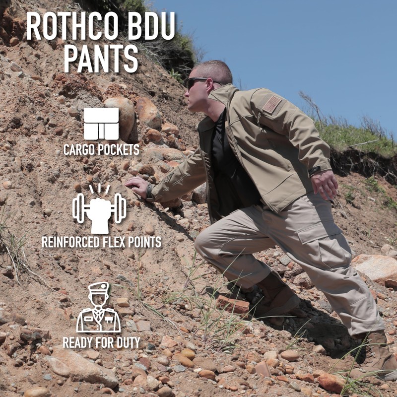 Rothco Tactical BDU Pants (US, Alpha, 5X-Large, Regular, Regular, Black)