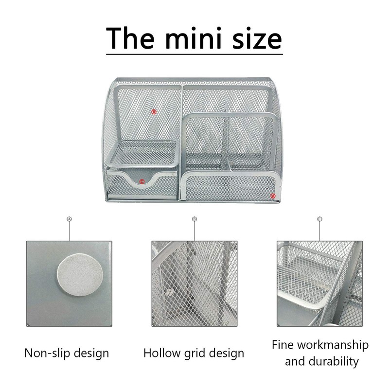 New Office Storage Simple Houseware Mesh Desk Organizer with Sliding